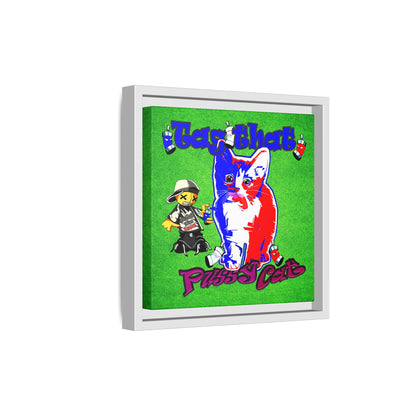 tag that - framed canvas art (green turf)