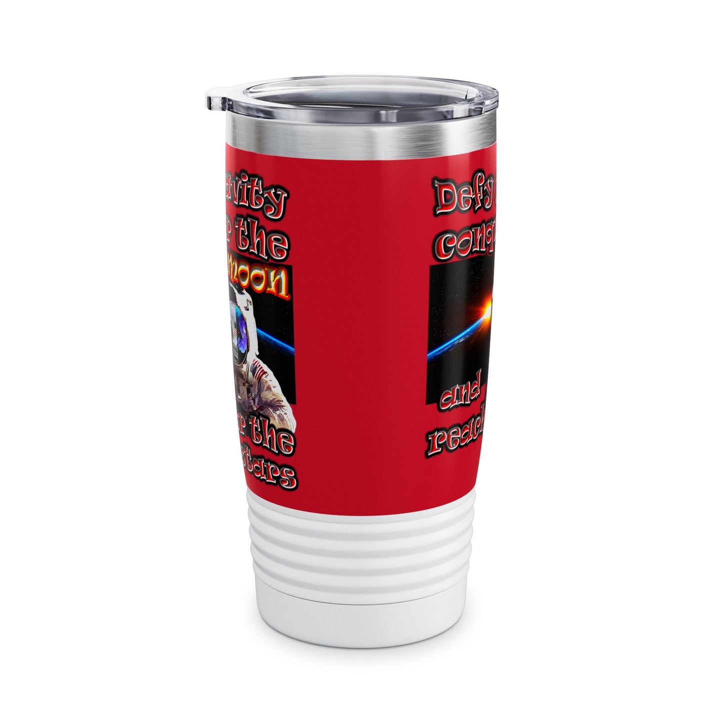 defy conquer reach - Ringneck Tumbler, 20oz (dark red)