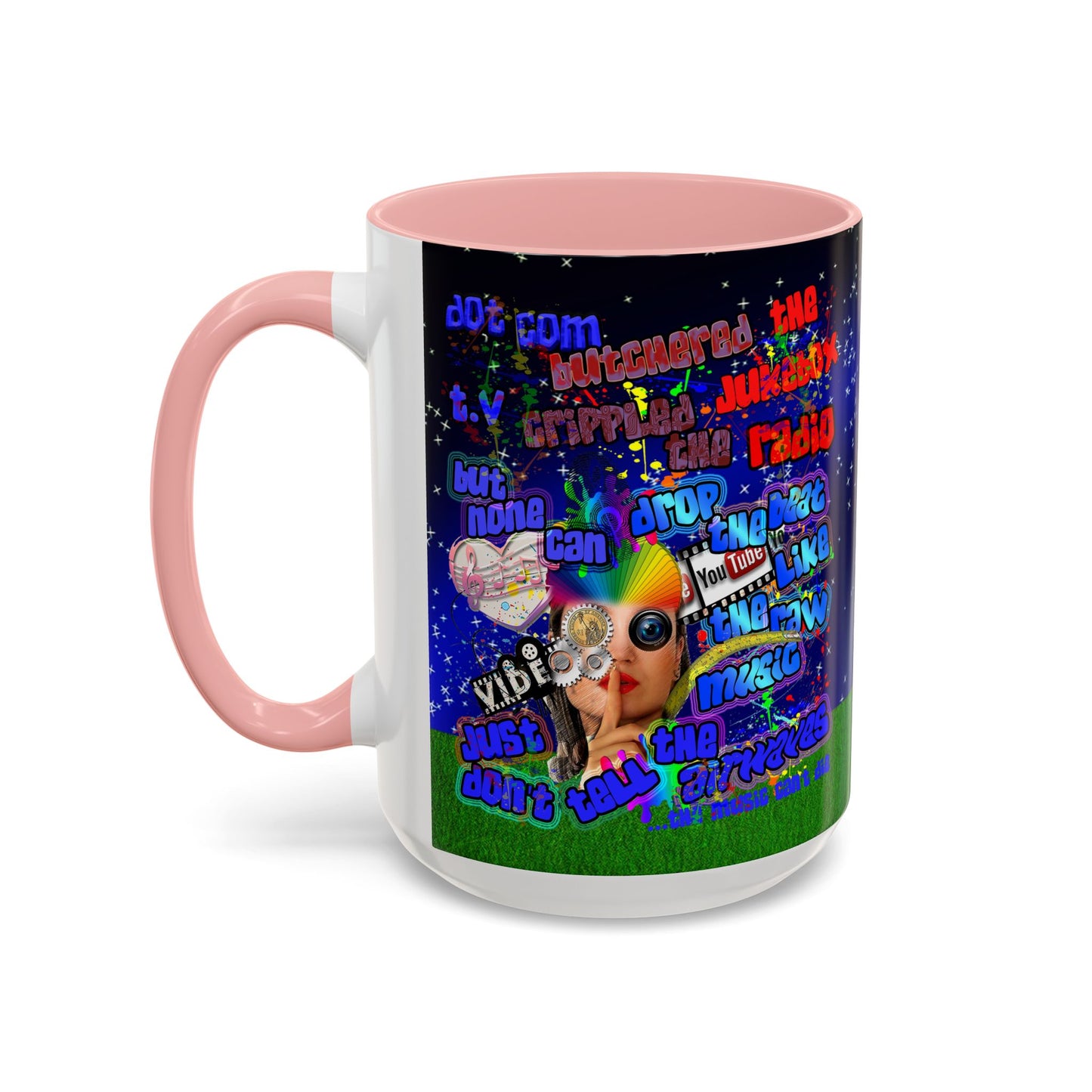 drop the beat - Accent Mug ('snoops' background)