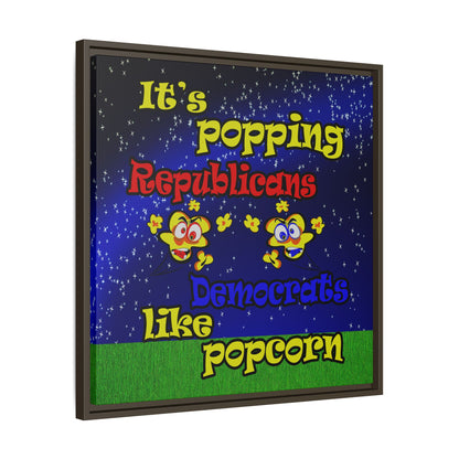 popping like popcorn - framed canvas art ('snoops' background)