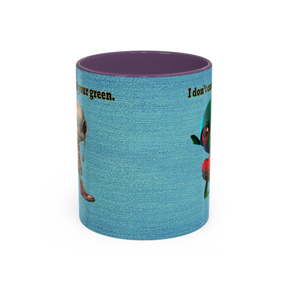 I don't care that your grey - Accent Mug (faded blue)