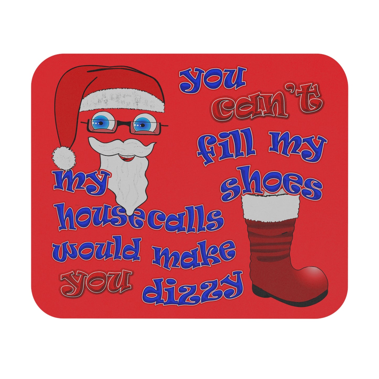 santa's shoes - Mouse Pad (Rectangle) (red)