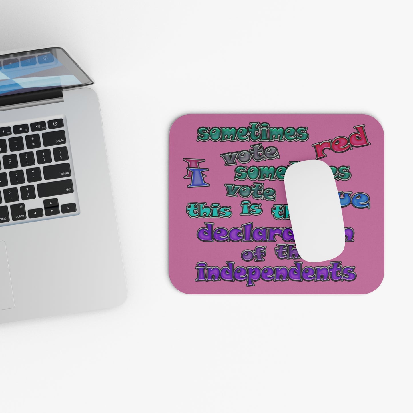 declaration of the independents - Mouse Pad (Rectangle) (light pink)