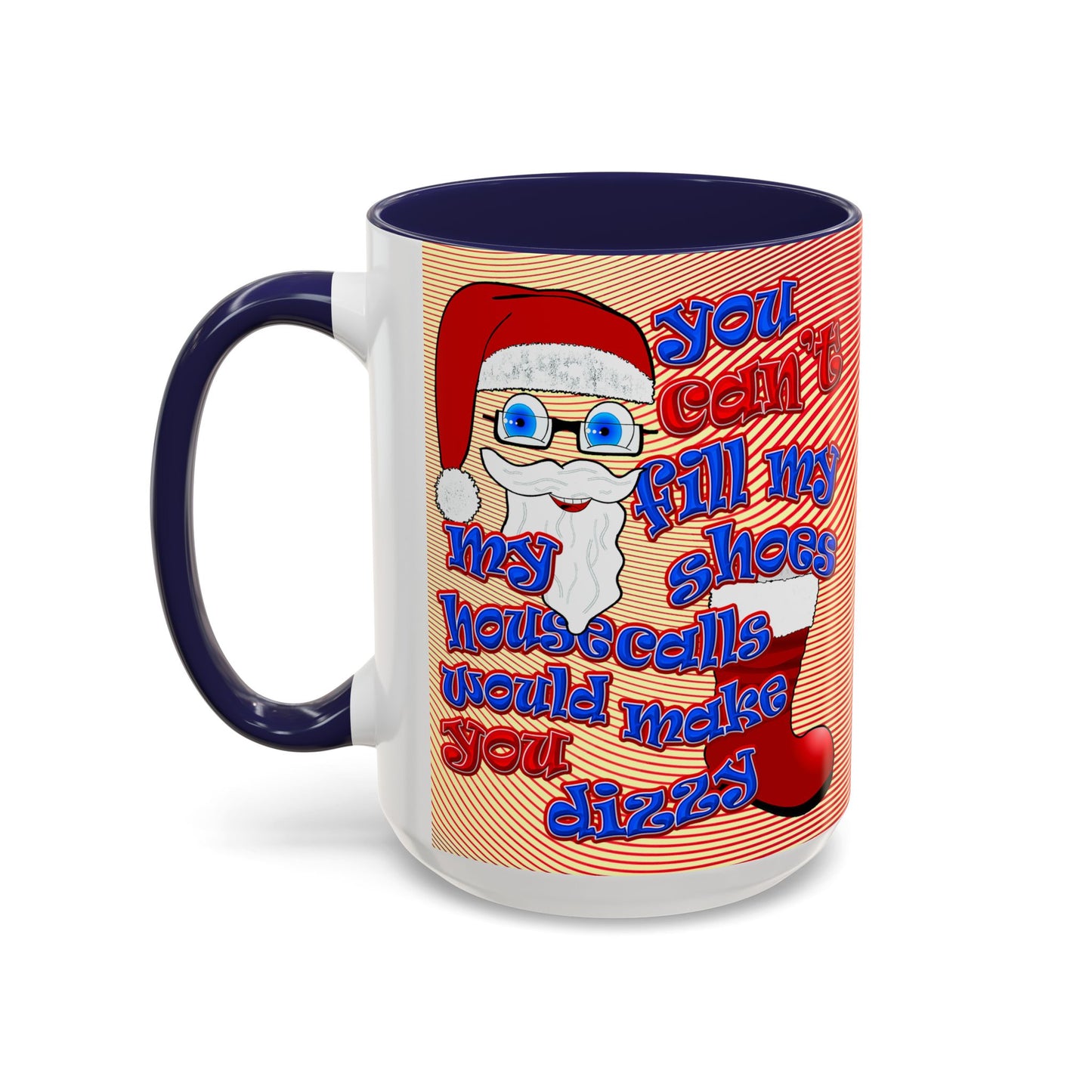 santa's shoes - Accent Mug (yellow-orange wave)