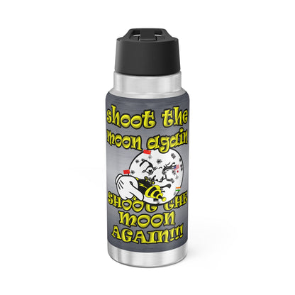 shoot the moon again - Gator Tumbler, 32oz  (brushed nickel)