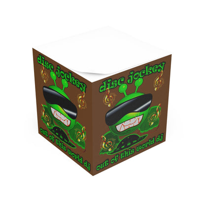 disc jockey - note cube (brown)