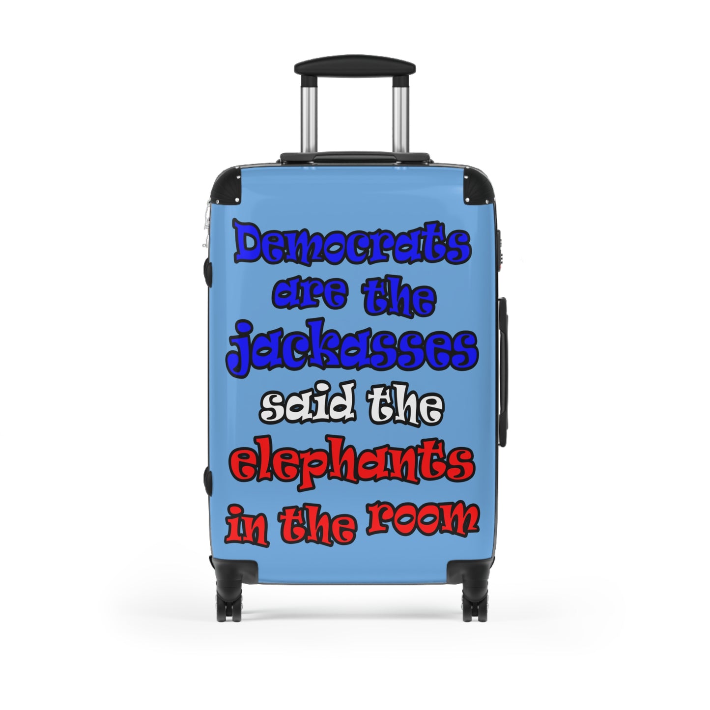 donkeys and elephants - Suitcase (light blue)