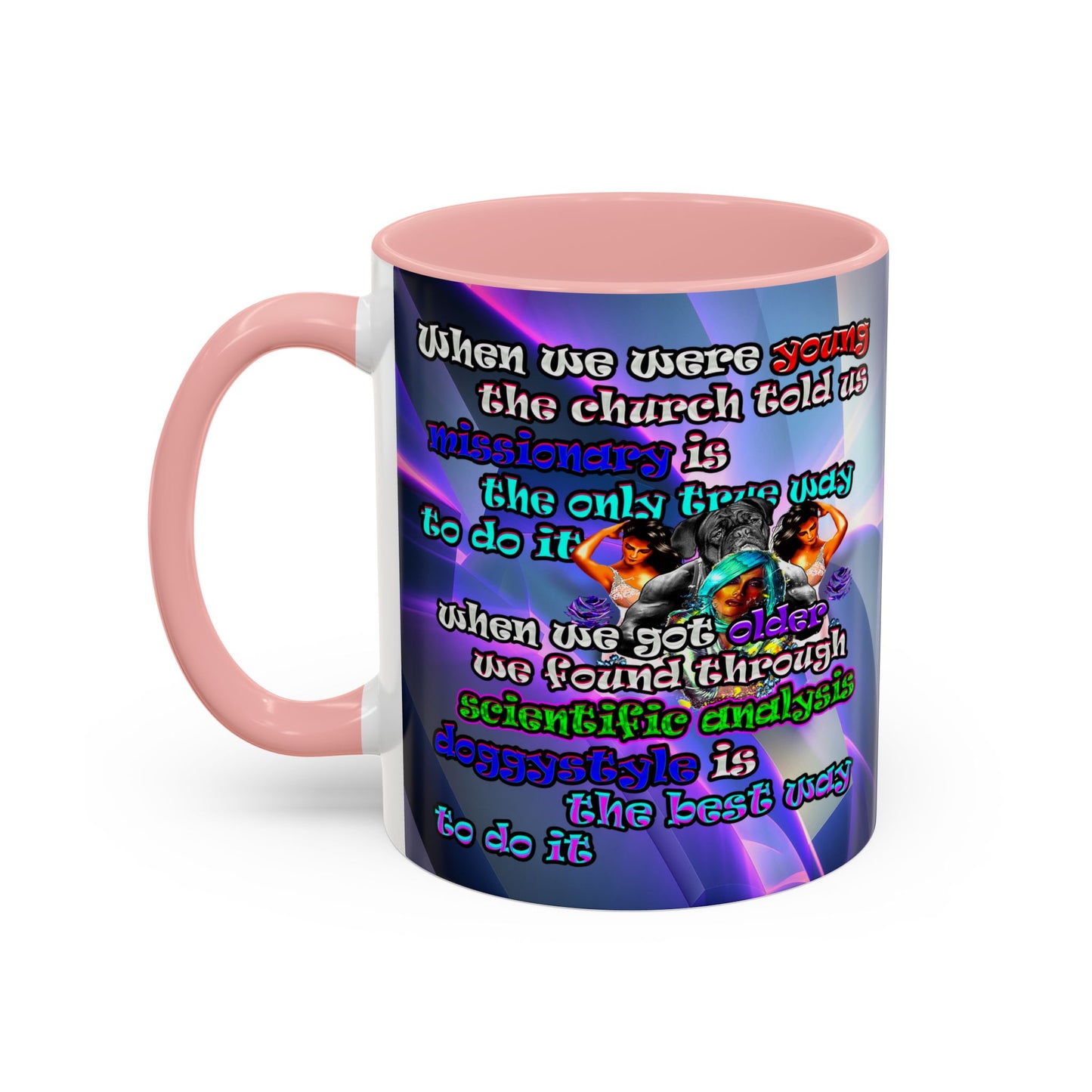 doggystyle - Accent Mug (grey-pink wave)