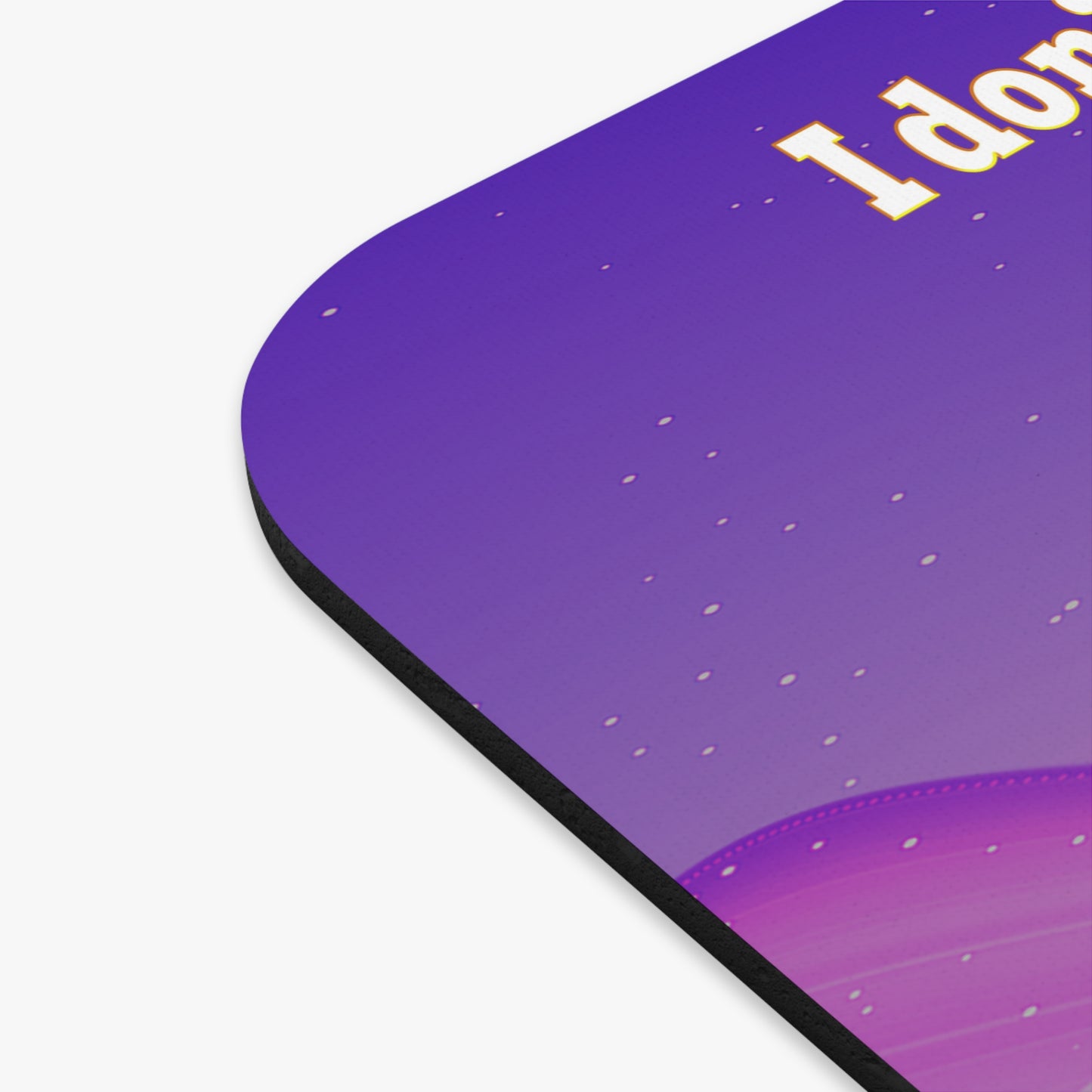 I don't care that your grey - Mouse Pad (Rectangle) (purple-pink wave)
