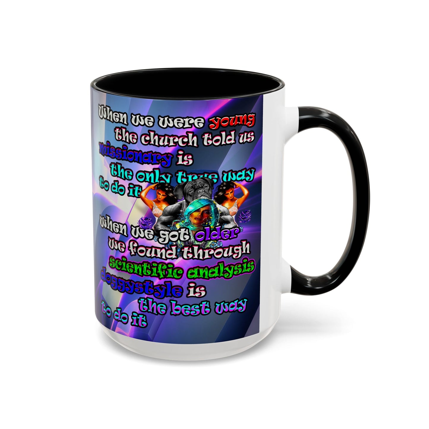 doggystyle - Accent Mug (grey-pink wave)