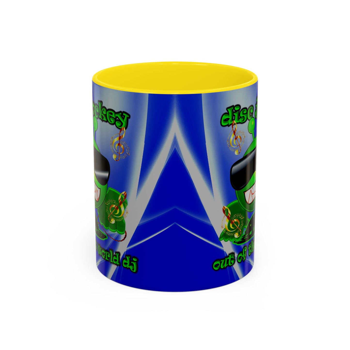 disc jockey - Accent Mug (blue-white wave)