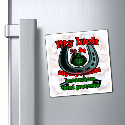 my luck - Magnets - (white marble)