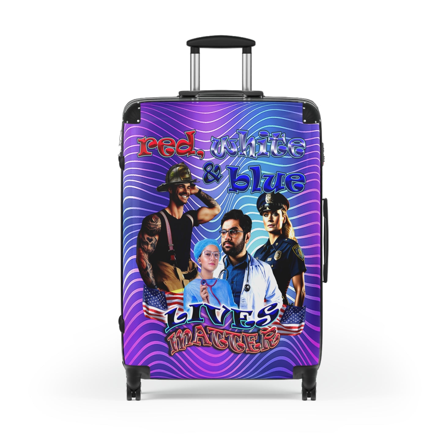 rw&b lives matter - Suitcase (purple wave)