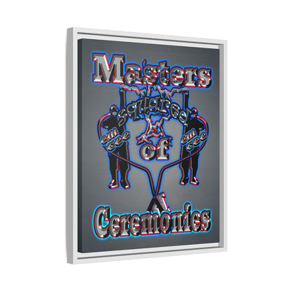 em cee squared - framed canvas art (grey-light grey)