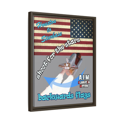 shoot for the stars - framed canvas art (grey)