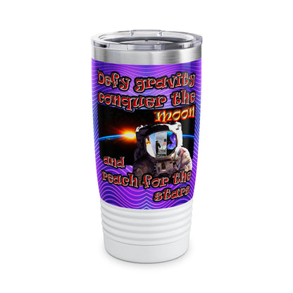 defy conquer reach - Ringneck Tumbler, 20oz (purple wave)