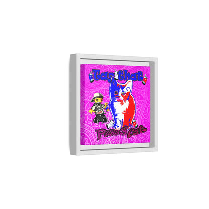 tag that - framed canvas art (pink swirl)