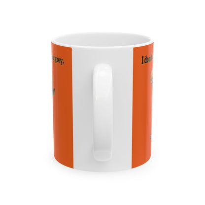 I don't care that your grey - White Mug (orange)