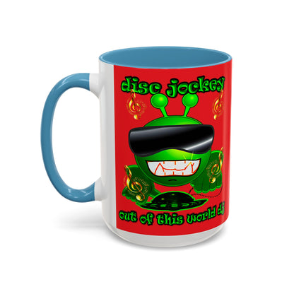 disc jockey - Accent Mug (red)