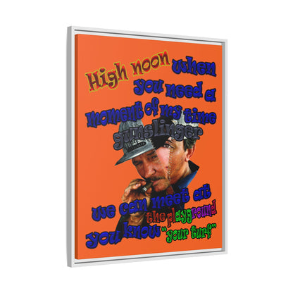 high noon - framed canvas art (orange)