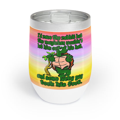 turtle race - Chill Wine Tumbler (color blur)