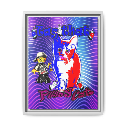 tag that - framed canvas art (purple wave)