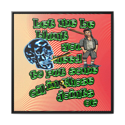 og - framed canvas art (yellow-orange wave)