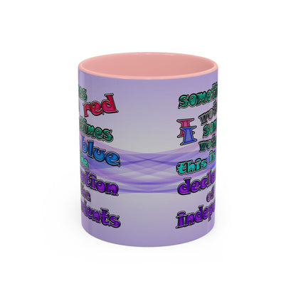 declaration of the independents - Accent Mug (light blue-pink wave)