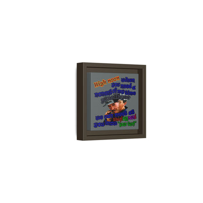 high noon - framed canvas art (dark grey)