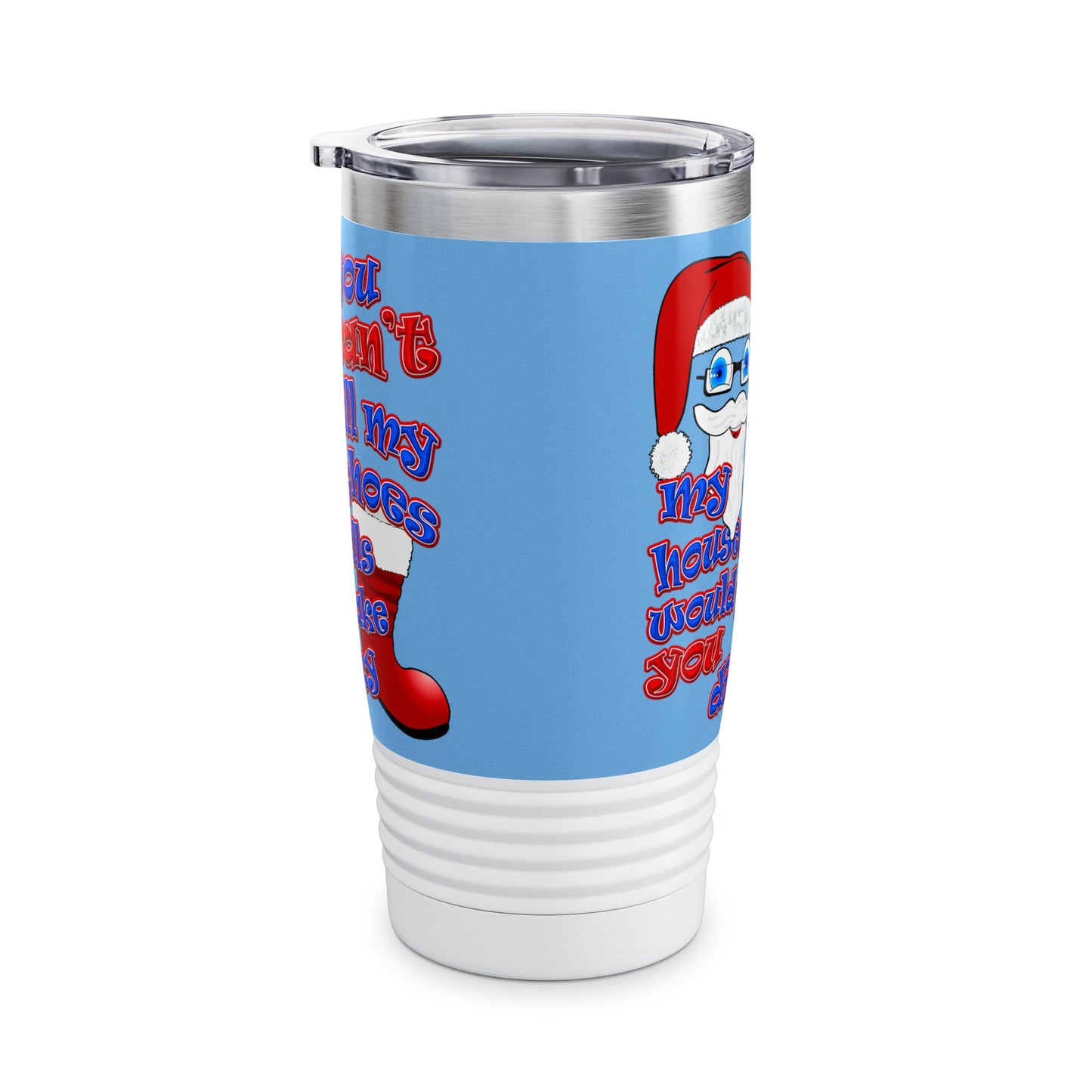 santa's shoes - Ringneck Tumbler, 20oz (light blue)