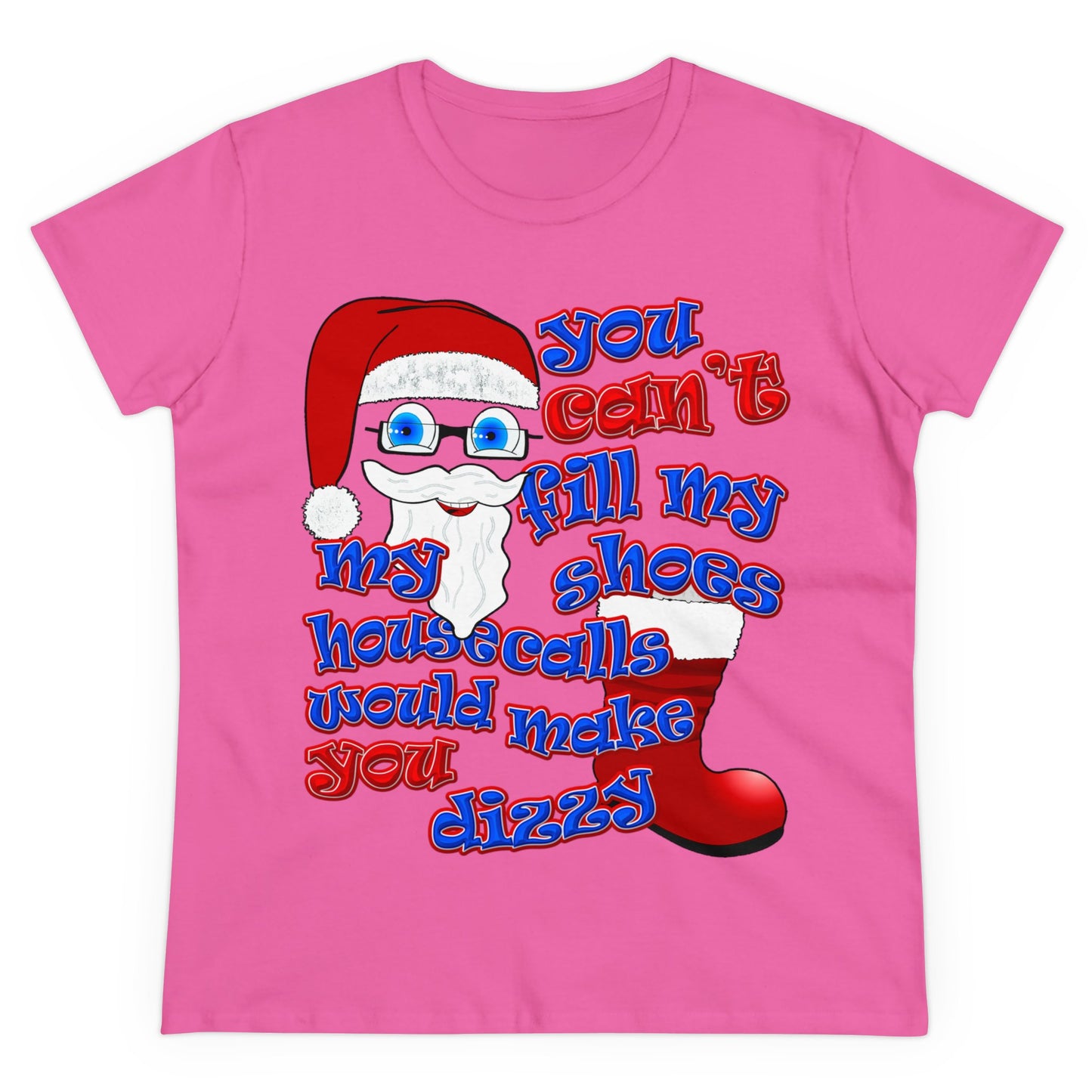 santa's shoes - Women's Midweight Cotton Tee
