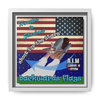 shoot for the stars - framed canvas art ('snoops' background)