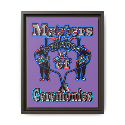 em cee squared - framed canvas art (light purple)