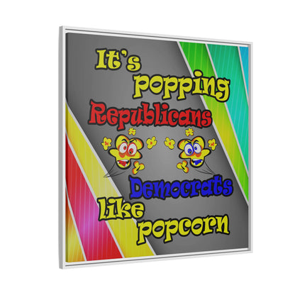 popping like popcorn - framed canvas art (rainbow split)