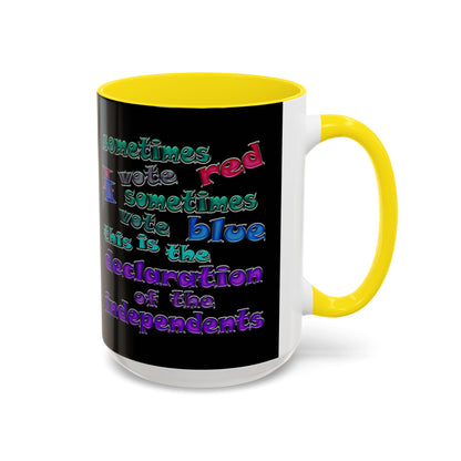 declaration of the independents - Accent Mug (black)