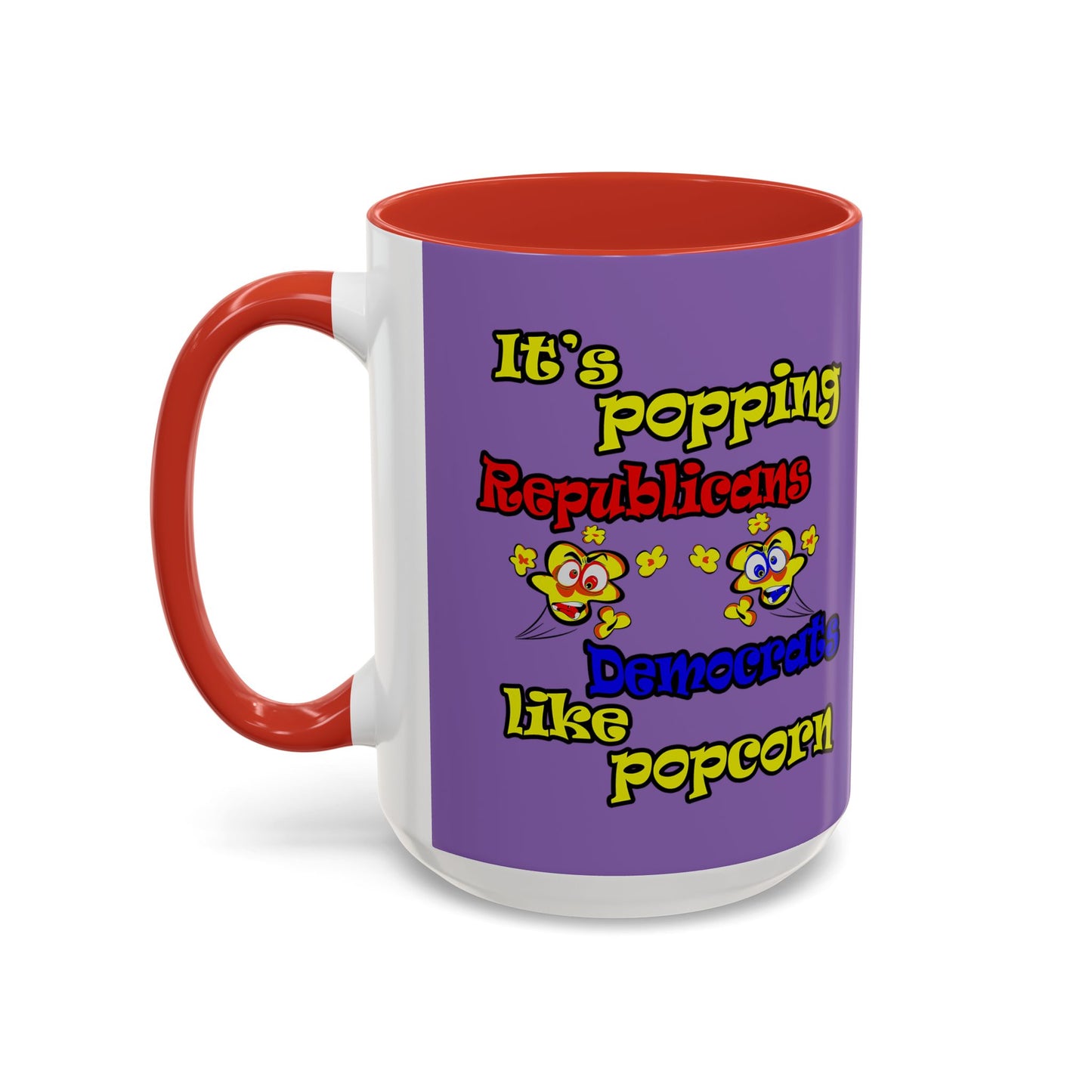 popping like popcorn - Accent Mug (light purple)