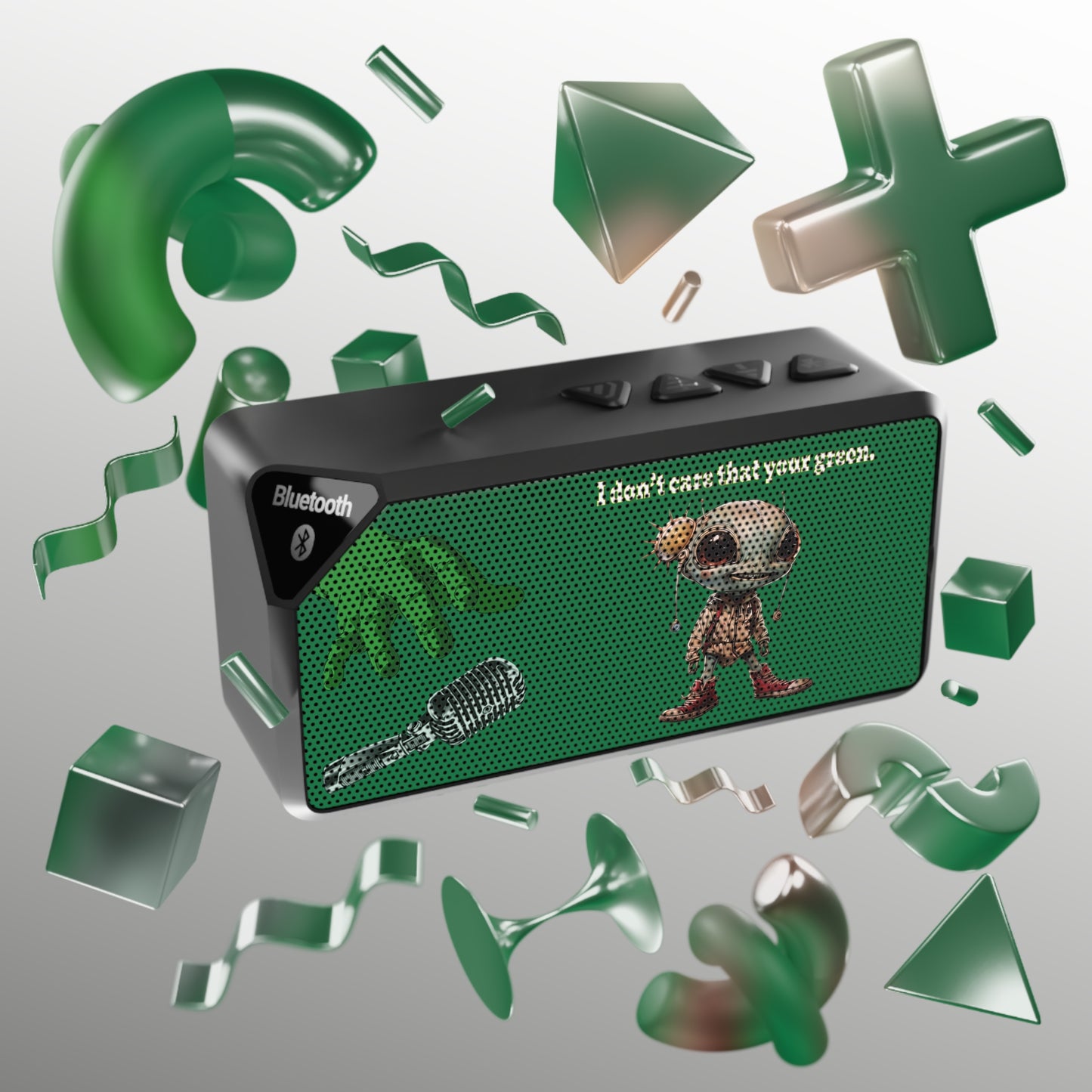 I don't care that your green - Jabba Bluetooth Speaker (dark green)