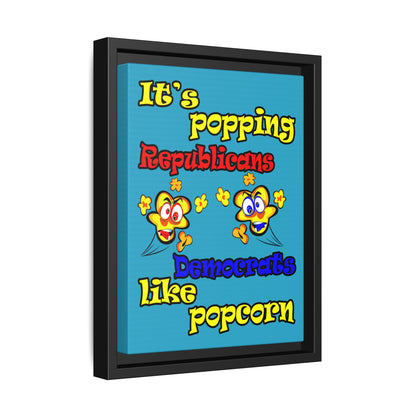 popping like popcorn - framed canvas art (turquoise)