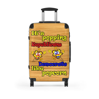popping like popcorn - Suitcase (butterscotch wood finish)