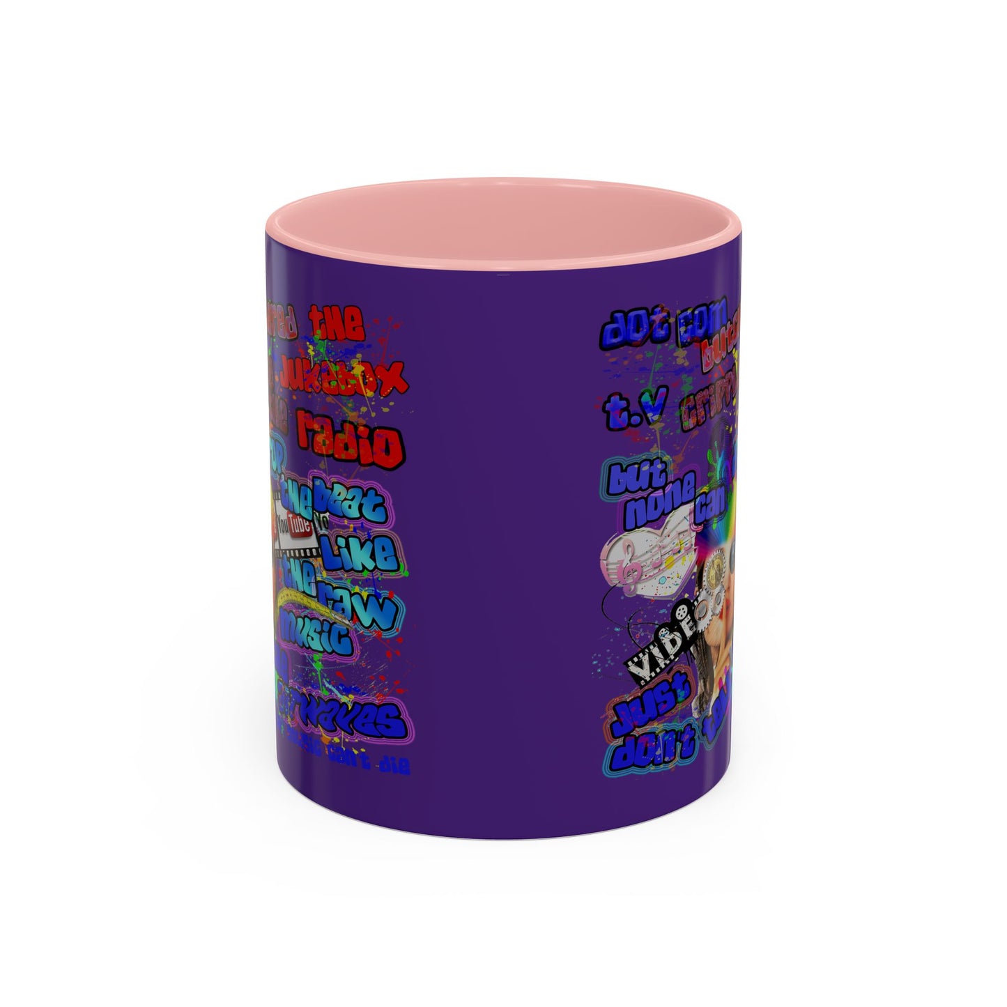 drop the beat - Accent Mug (purple)