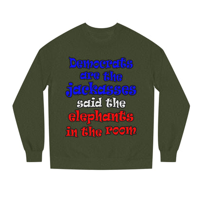 donkeys and elephants - Unisex Crew Neck Sweatshirt