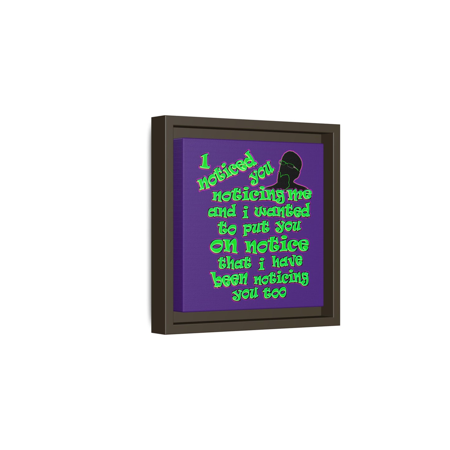noticed you noticing - framed canvas art (purple)