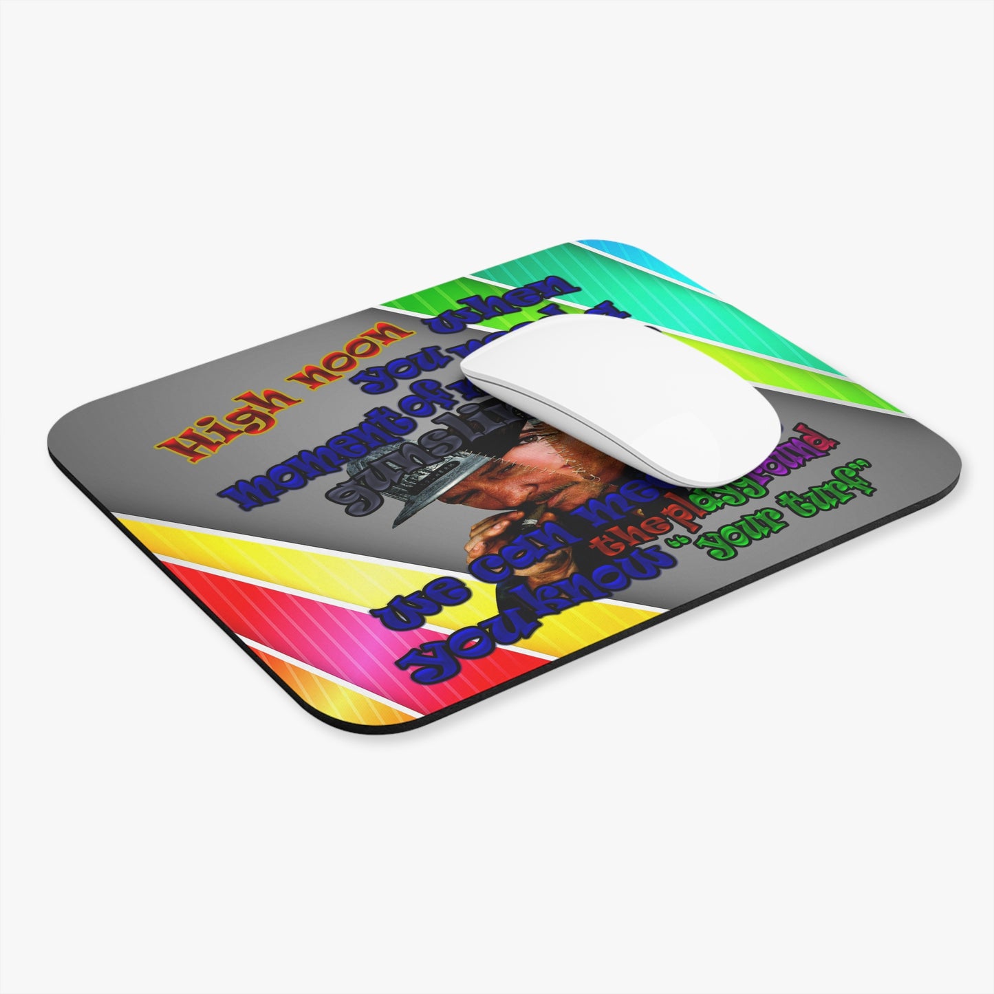 high noon - Mouse Pad (Rectangle) (rainbow split)