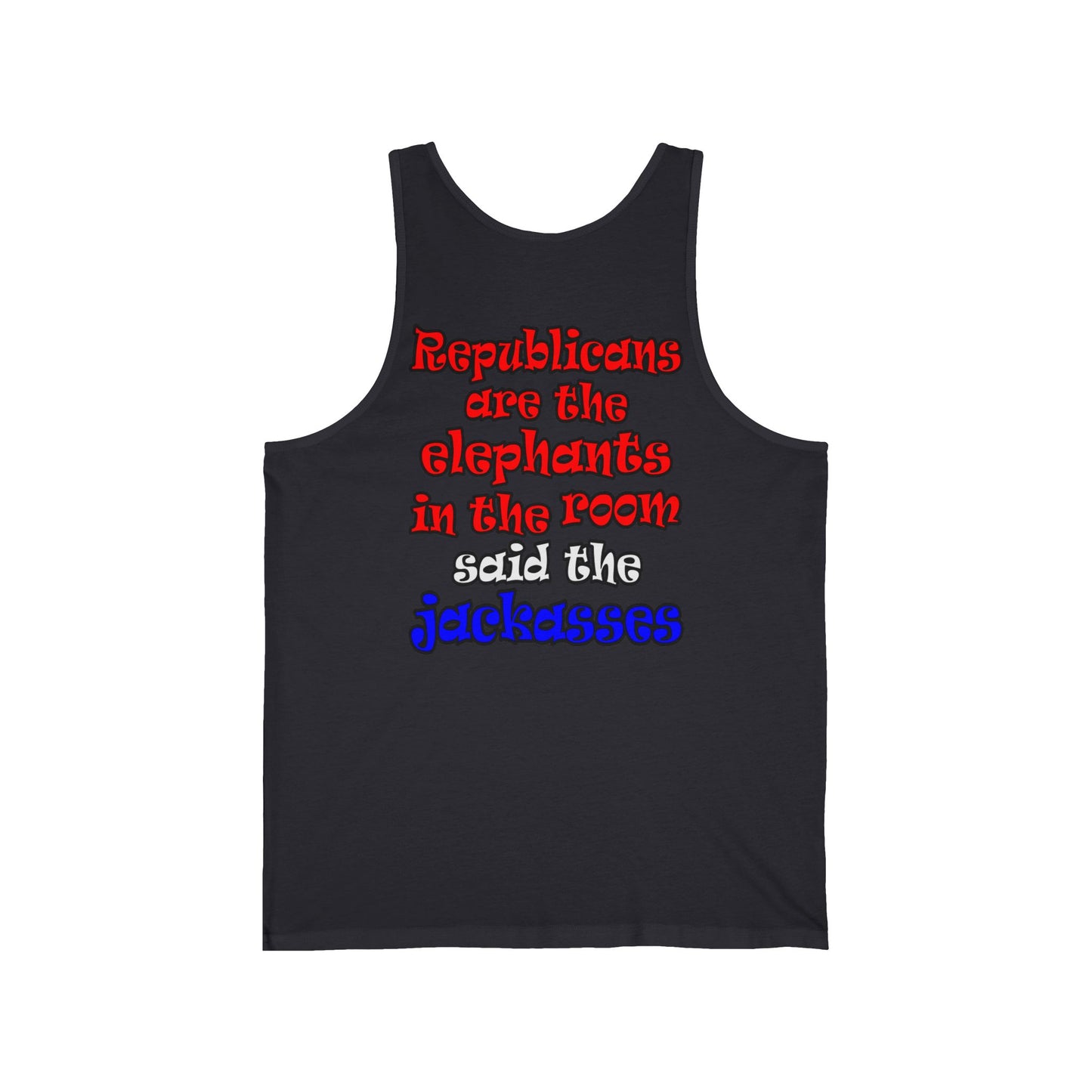 donkeys and elephants - Unisex Jersey Tank