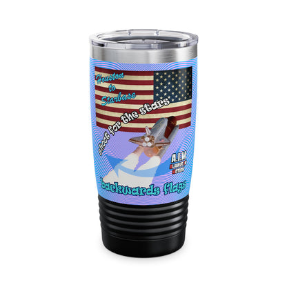 shoot for the stars - Ringneck Tumbler, 20oz (light blue-purple wave)
