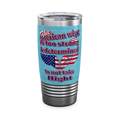 american wing - Ringneck Tumbler, 20oz (faded blue)