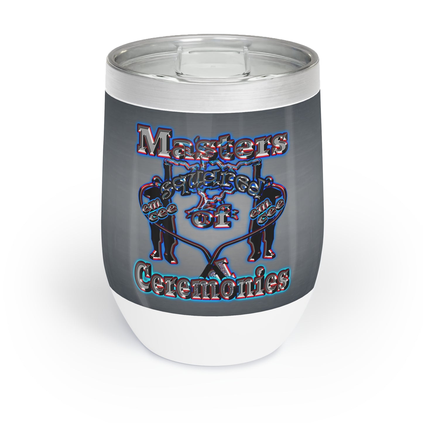 em cee squared - Chill Wine Tumbler (grey-light grey)
