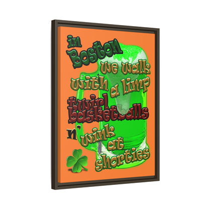 celtics logo - framed canvas art (crusta)