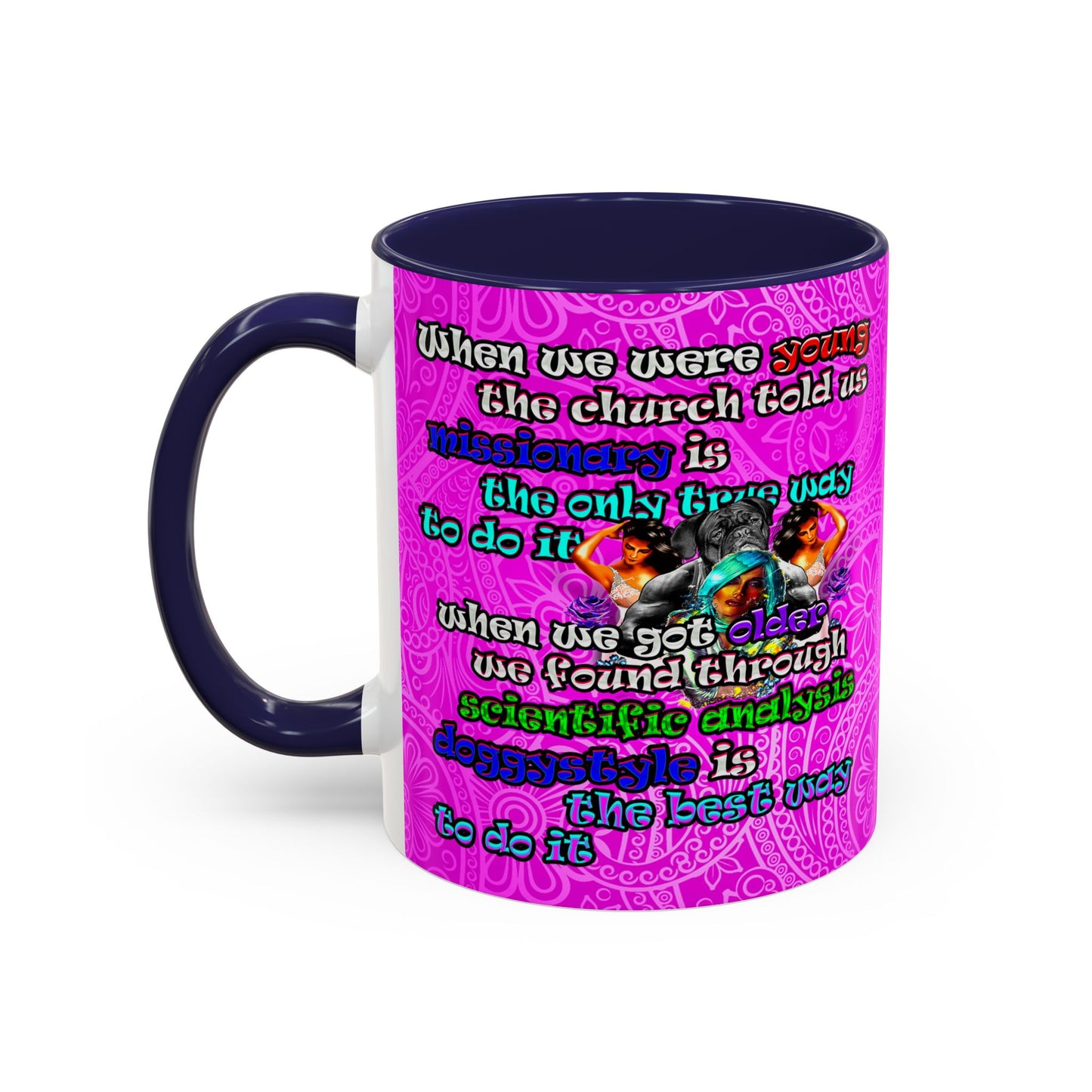 doggystyle - Accent Mug (pink swirl)