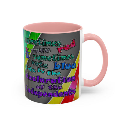declaration of the independents - Accent Mug (rainbow split)